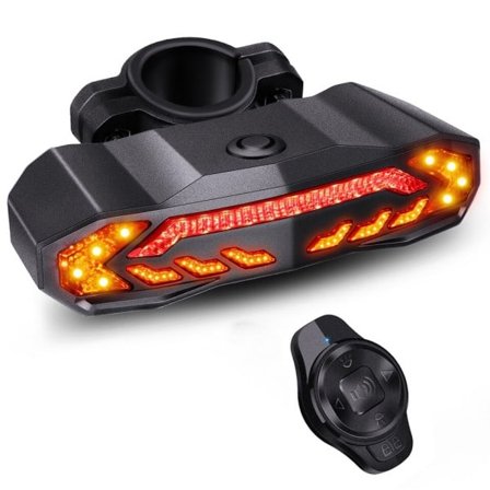 Sykkel Alarm Baklykt Anti tyveri USB Oppladbar LED Vanntett Smart Induksjon Sykkel Signal Bremse Bak Lampe