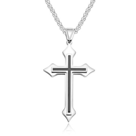 Herre Titan Rustfritt Stål Kors Halskjede