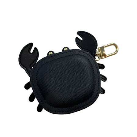 Søt Krabbe Myntpung Nøkkelring Lekfull Krabbe Myntholder Lommeboktilbehør for Trendy Unge Kvinner og Studenter Gul [DB]