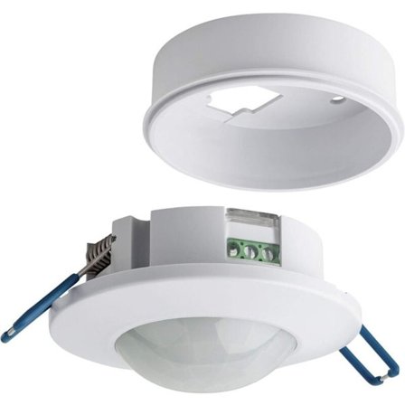 Indoor Motion Detector, Recessed and Ceiling Mount, Programmable, Infrared Sensor, 6m / 360°, LED Suitable, Max. 1200W/500W