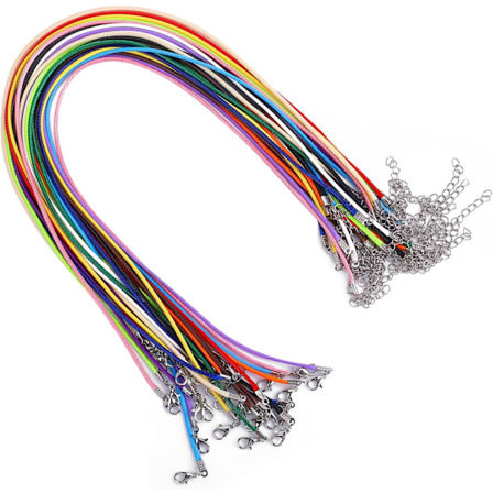 28 st 18 tum Bomulls Halsbandssnöre med Hummerklo-spänne, Blandade Färger Halsbandstråd för DIY Smycken, Armband, Hängetillverkning