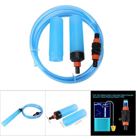 Akvarium Siphon Halvautomatisk Vattenbytare Sandtvätt Rengöringsfilter L