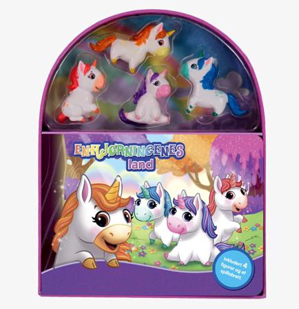 Enhörningslandet (sagobok, figurer, lekplatta) - Bok - Board book