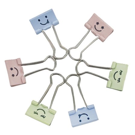 Farge - 19mm dobbelklemme, 40-pakning