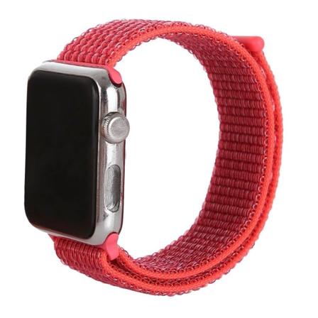 Nylonarmband Röd För Apple Watch 38/40/41mm Med Kardborreband Röd
