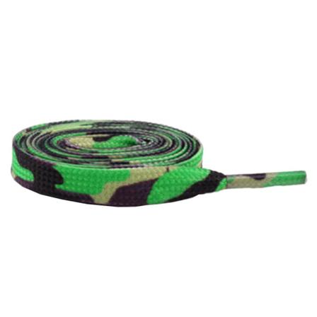 Skosnören - Kamouflage - Grön - Platta [120 Cm] Grön One Size