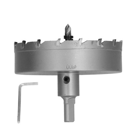 Karbidtenner Hullsag Heavy Duty TCT Bor Hullåpner for Rustfritt Stål Metallplate 100mm