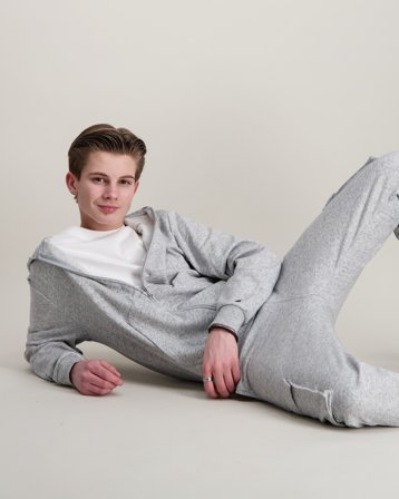 Champion Full Zip Hoodie Sweatshirt Grå Huvtröjor/Hoodies Kille - Kids Brand Store