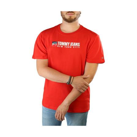 Tommy Hilfiger, T-shirt Dm 0Dm 14001 Rood, Heren, Maat:L,Katoen