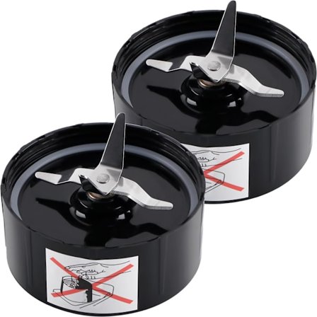 2-pakning Korsblad for blender, reservedeler kompatible med Magic Bullet 250w blender modell MB1001-serien, svart