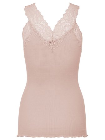 Rosemunde RWBernadine Organic Cotton SL Lace Top Vintage Powder L, Tøj & Bolig, Tøj, Toppe