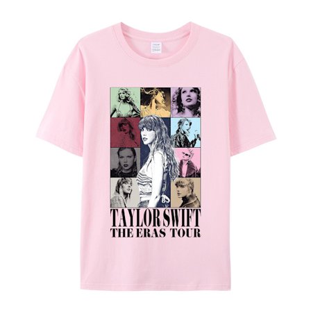 Taylor Swift trykt kortærmet T-shirt dametrøjer pink XL