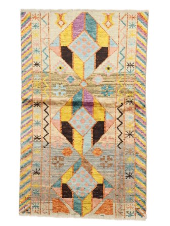 89X144 Tapis Berbère Colourful Moderne Orange/Marron (Laine, Afghanistan) Carpetvista