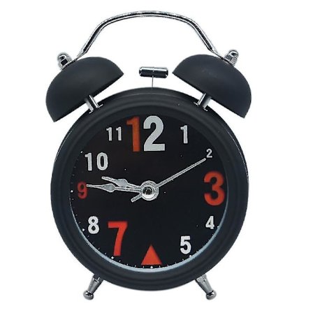 3 tommers metallklokke vekkerklokke lydløs bevegelse bordklokke hjemmedekorasjon