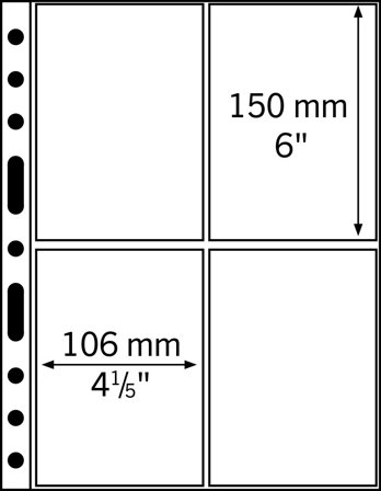 Leuchtturm GRANDE EASY plastlommer til pengesedler - 50 stk.