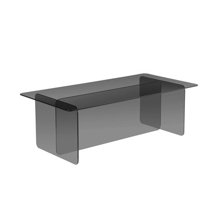 Vetro sofabord, glas | 120x60 - Røget - 120x60x40 - Sofabord