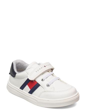 Low Cut Lace-Up/Velcro Sneaker Lave Sneakers Hvit Tommy Hilfiger