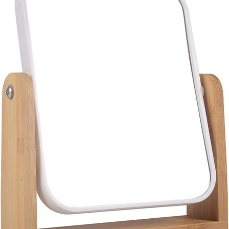 Sminke speil med stativ laget av naturlig bambus