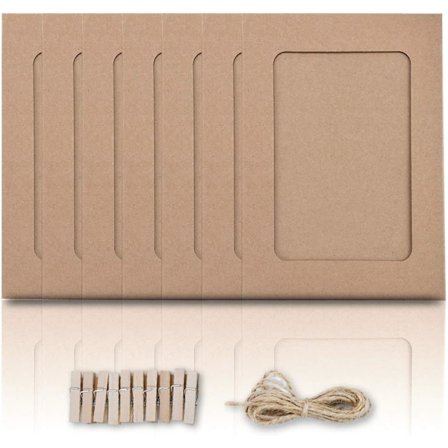 9x9,5 Kraftpapir Fotoramme Fotopapirrammer 10 DIY Papp