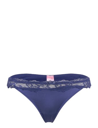 Hunkemöller Lace & Shine String R - Navy - S