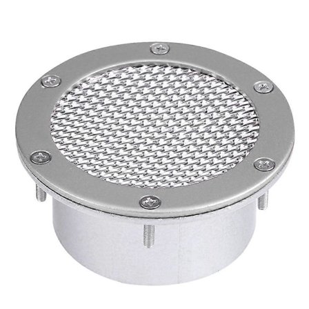 Universell Bilracing Luftkanal Grill Stötfångare Ventil Inlopp för Kalluftintag (Silver)