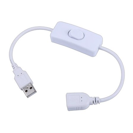30 cm USB-kabel med strömbrytare PÅ/AV, kabel förlängningsadapter för USB-lampa, USB-fläkt, strömförsörjningskabel, hållbar