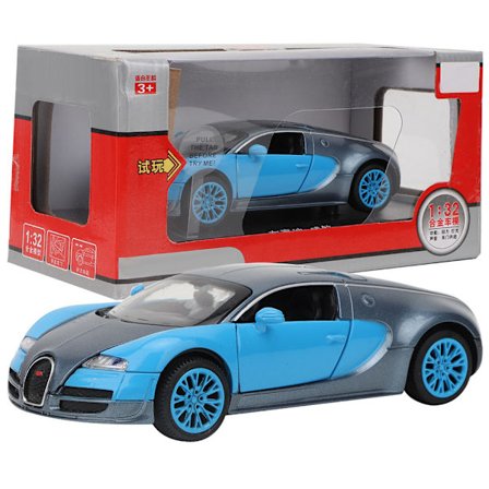 1 32 Hög Simulering Bugatti Vega Dra Tillbaka Leksaksbil Modell Barn Present