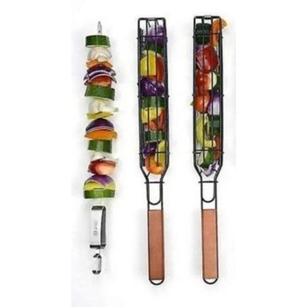 Sett med 2 matchende non-stick grillkurver