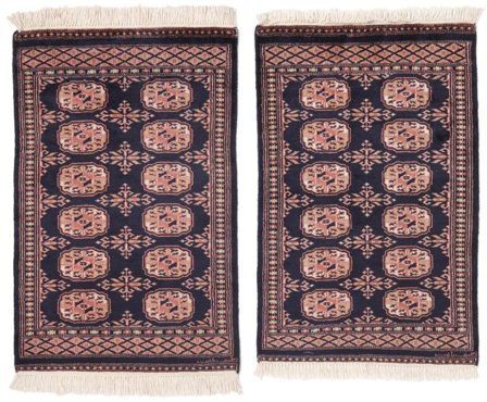 64X95 Tapete Oriental Paquistão Bucara 2Ply Preto/Vermelho Escuro (Lã, Paquistão)