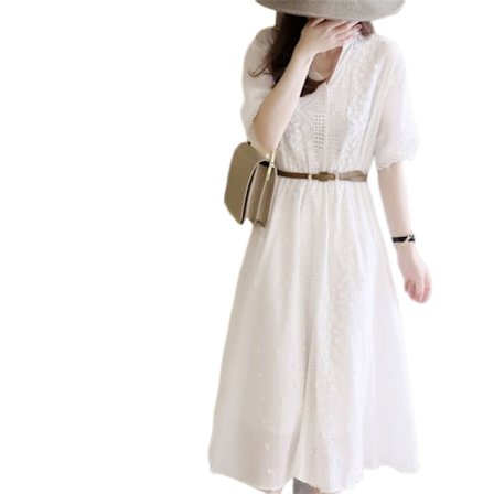 Kvinder Blonde Formelle Blomster Maxi Kjole Ruffle Flydende V-hals Kort Ærme Brud Bryllup Gæst Ferie Fest Lang Kjole (Hvid 2XL)