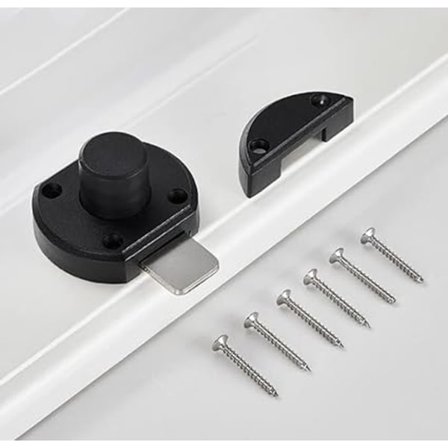 Skyvedørslåsstang låsehake med øye og krok i tre