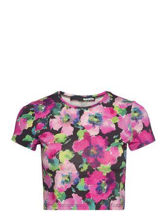 Silky Jersey Crop Top Pink ROTATE Birger Christensen