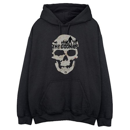The Goonies Mens Map Skull Hoodie M Svart