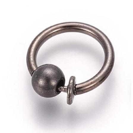 REA__REA___1 Stengrå Clip On Ringar med avtagbara kulor 3 mm Stonegrey