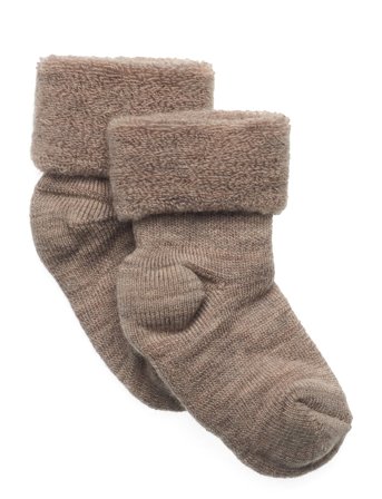mp Denmark Wool Baby Socks - Brown - 17/18