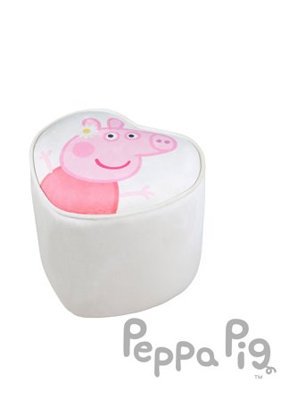 ROBA Heart-Shaped Children's Stool Peppa Pig - Beige - 31.5X 27X 25CM
