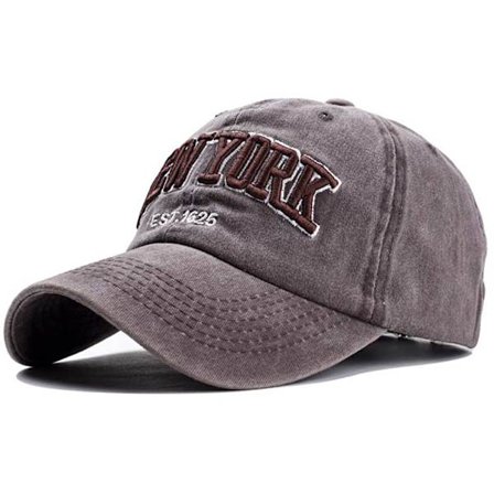 Dame Baseball Cap Retro Baseball Cap Bomull Trucker Buckle Back Dad Cap Justerbar Utendørs Sports Cap (Brun)