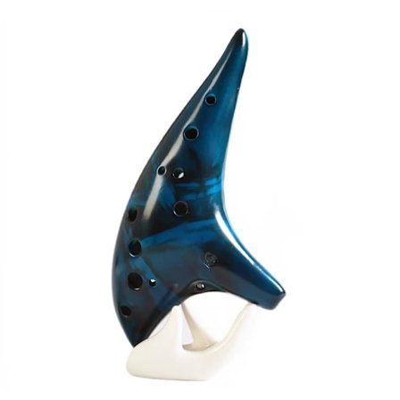 12 hulls keramisk fløyte Ocarina Alto Røkt Ocarina (ren)
