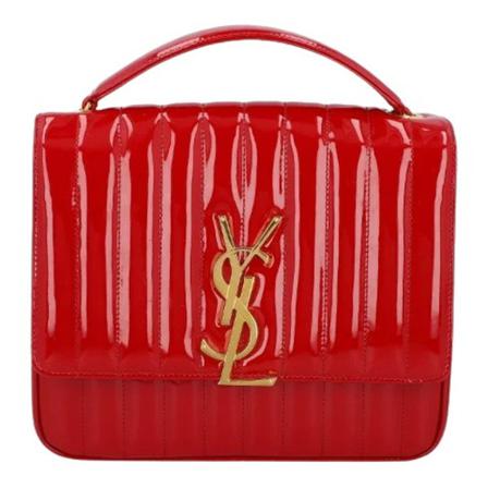 Saint Laurent Vintage Pre-owned Leather crossbody-Tass , Rood , Dames , Maat: ONE Size Vintage Tassen