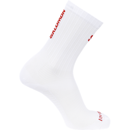 Salomon - Chaussettes S/LAB Phantasm Crew - White / Fiery Red - 39-41