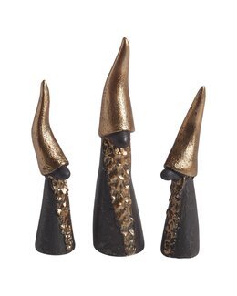 Juledekorasjon Nissen den lange 3-pk Svart