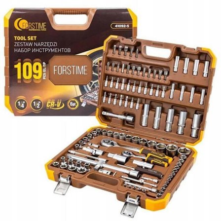 Isma Verktygssats 1/2 och 1/4 109 delar (6 kantiga) (4-22 mm)