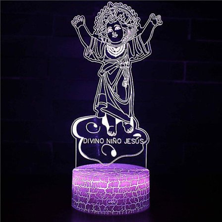 3D-lampor med fjärrkontroll, LED-lampa 16 färger Ljus Dimbar Touch Switch USB / batteriinsats, Bi