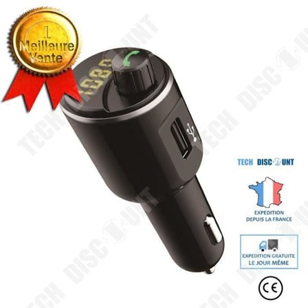 TD FM-SÄNDARE med USB-laddningsport MP3-spelare Navigationsradio - Bil Bluetooth handsfreesändare