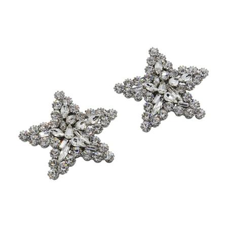 Alessandra Rich, Earrings Grijs, Dames, Maat:ONE Size