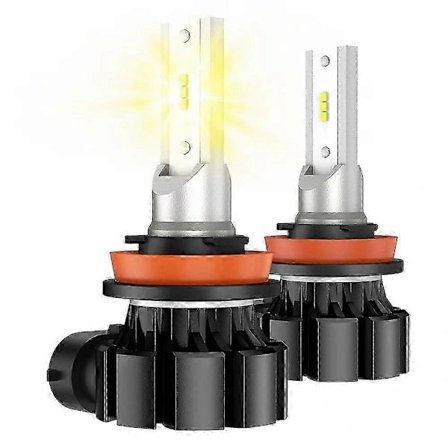 H11 LED-frontlyspærer, 300 % lysere 6500K kaldhvit LED-konverteringssett for nærlys/tåkelys, IP67 vanntett