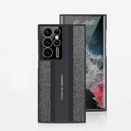 Äkta Läderfodral Kompatibelt Med Samsung Galaxy S23 Ultra/s23 Plus/s23, Med Kameraskydd
