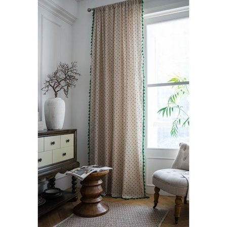 Genomskinliga gardiner med blommönster för vardagsrum, gula flickor