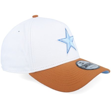 New Era - NFL White adjustable Lippis - Dallas Cowboys Rust & Ice 9FORTY White/Brown/Sky A-frame Adjustable @ Hatstore