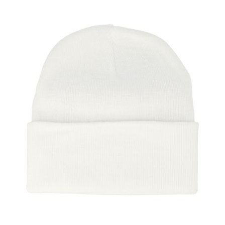 Beechfield - Vit cuff Beanie - White Cuff Blank Beanie @ Hatstore